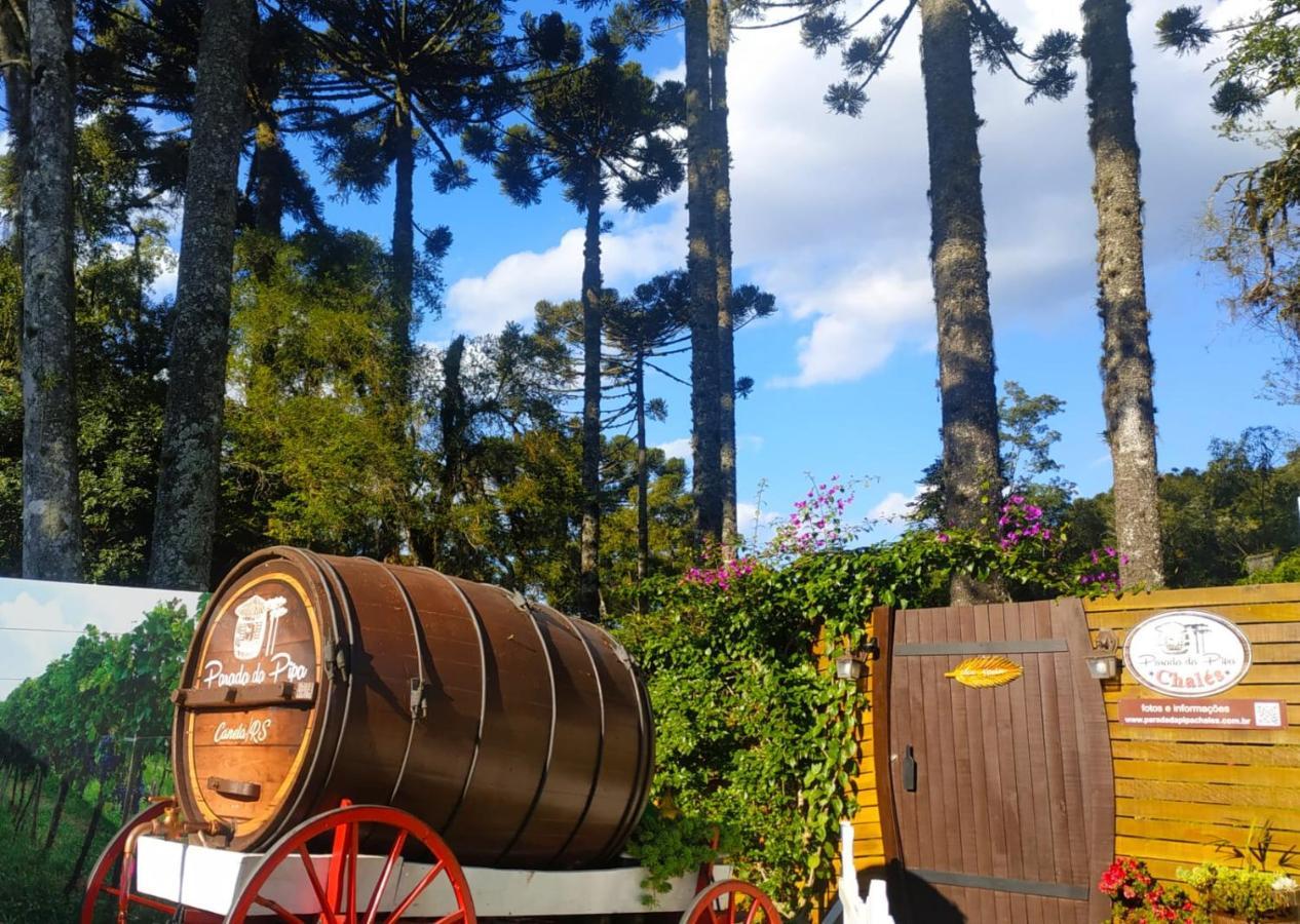 Chale Tematico Em Pipa De Vinho - Parada Da Pipa Chales Canela Exteriér fotografie